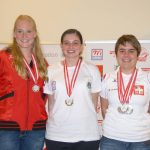 Siegerbild U23 weiblich: Chantal Klenk (Deutschland - Rang 2), Marie-Theres Auer (Rang 1), Tamara Menzi (Schweiz - Rang 3).