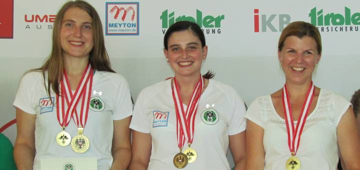 Gold für die Mannschaft Tirol mit Sonja Strillinger, Marie-Theres Auer und Eva Greiderer.