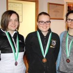 Medaillengewinnerinnen Frauen: Viktoria Hafner (Umhausen - Rang 2), Katharina Auer (Bezirksmeisterin), Carina Mair (Umhausen - Rang 3)