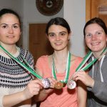 Siegerbild bei den Frauen: Carina Mair (Umhausen - Silber), Franziska Stefani (Bezirksmeisterin 2017), Melanie Gritsch (Oetz - Bronze)